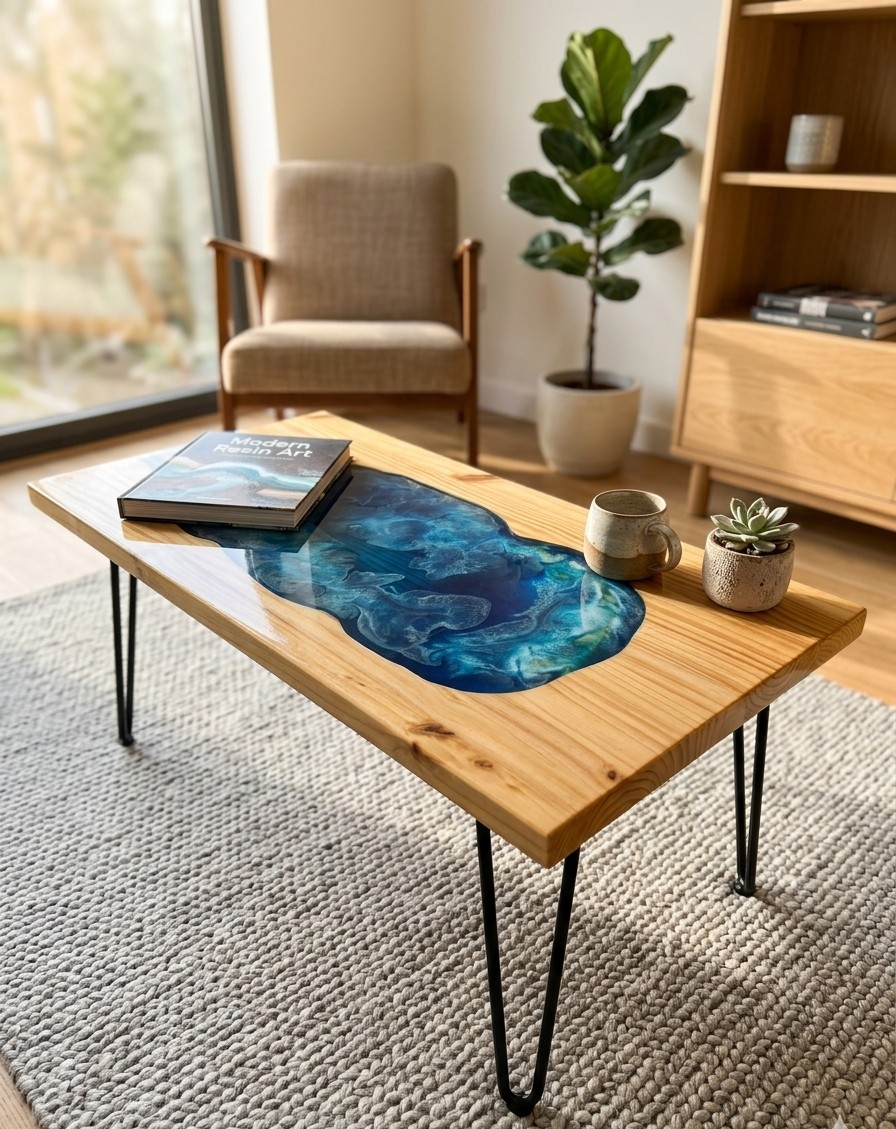 Table basse résine